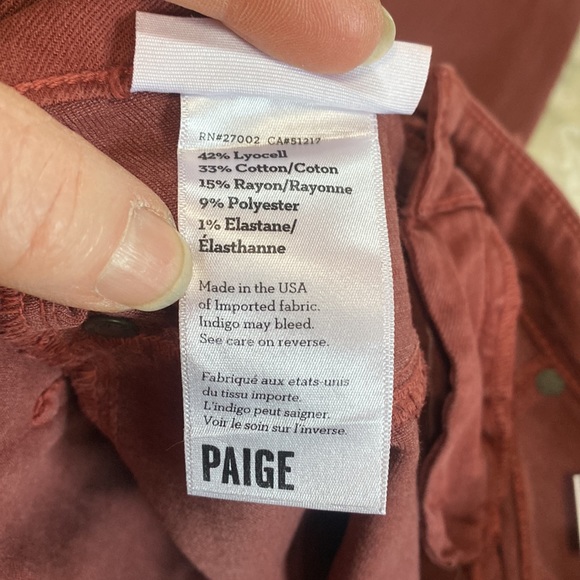 NWOT Paige verdugo crop redwood silk coating jeans - Picture 13 of 14